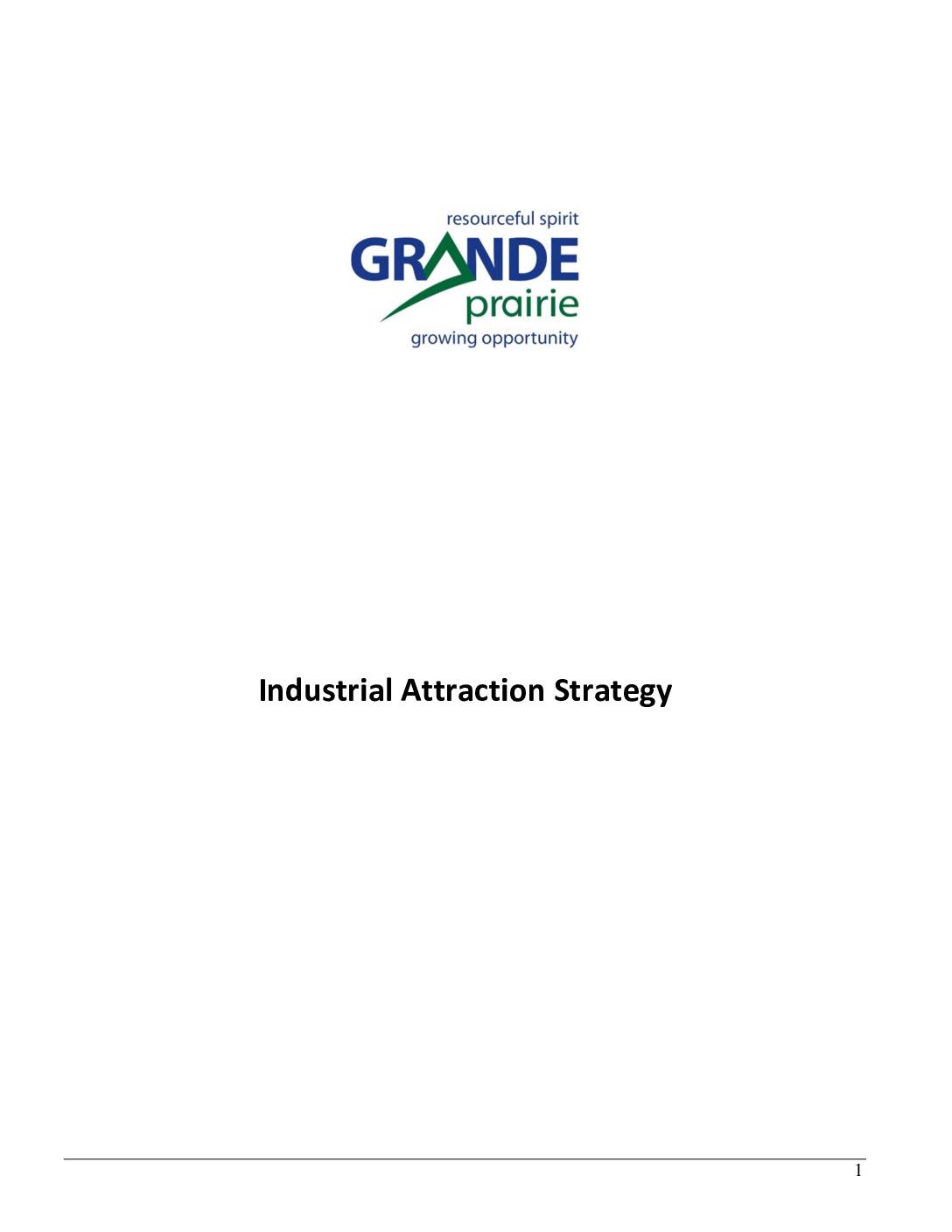 Grande Prairie – Council’s Industrial Attraction Strategy